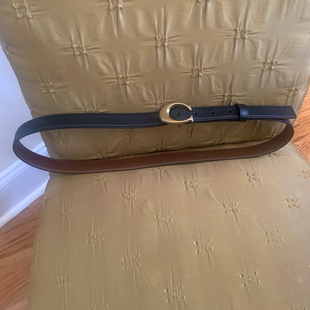 Elegant Black and Brown Leather Belt